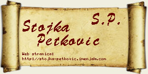 Stojka Petković vizit kartica